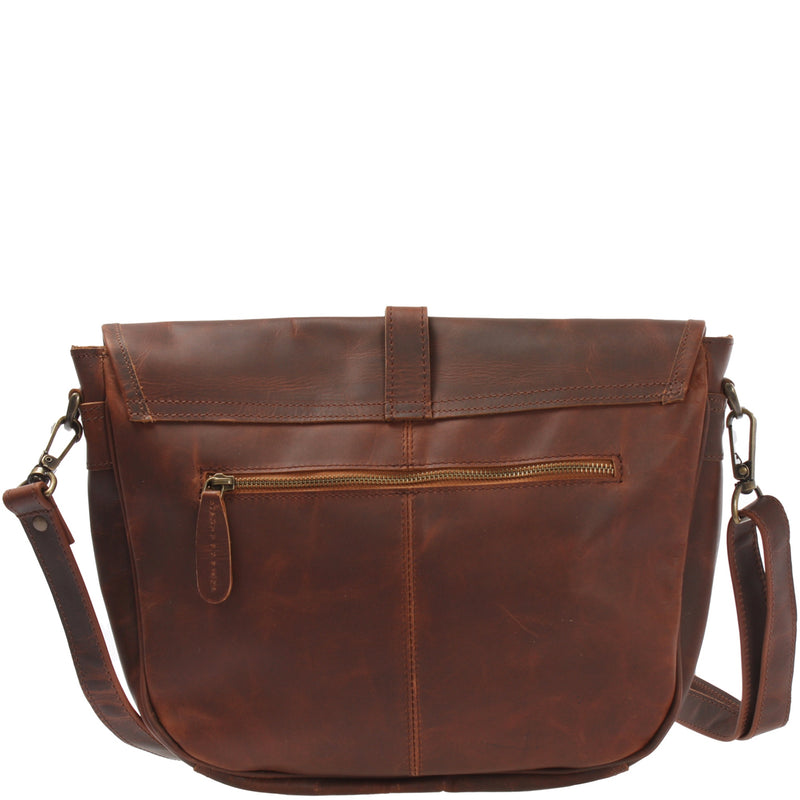 Leconi Umhängetasche Damen Schultertasche Damentasche Handtasche Leder braun LE3053 Nur für heute