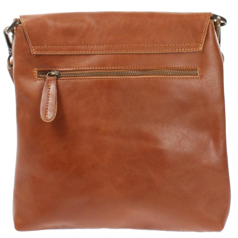 Leconi Umhängetasche Ledertasche Damen Schultertasche Leder cognac LE3027 Discount Store für neue Produkte