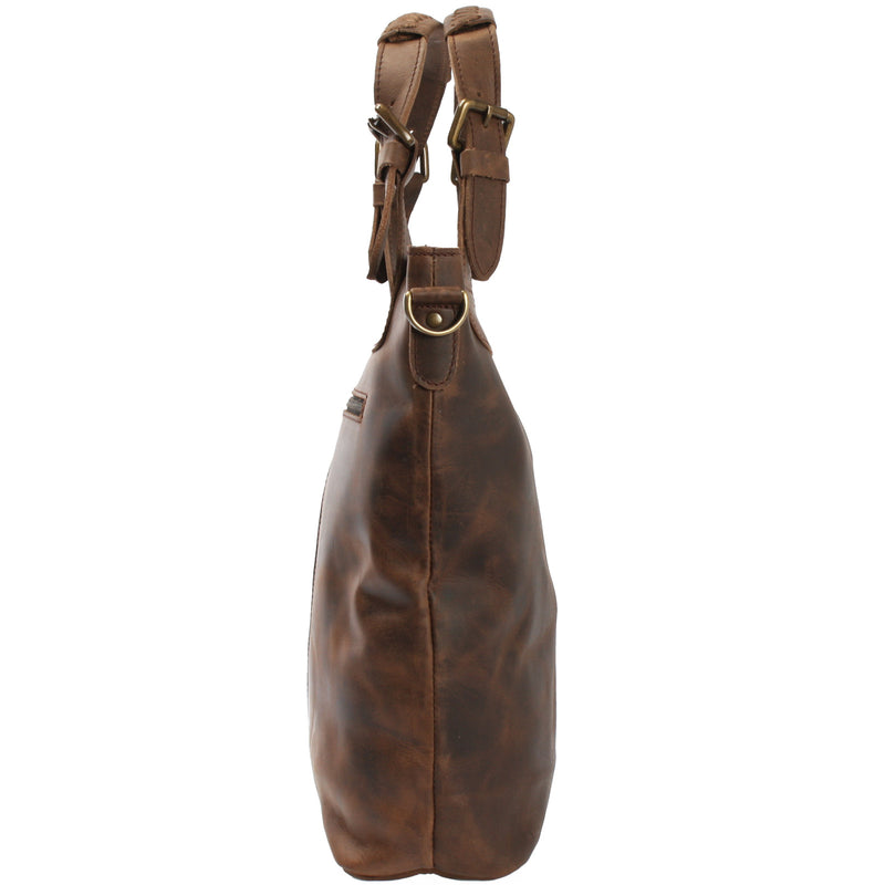 Leconi Umhängetasche Schultertasche Henkeltasche Damentasche Leder schlamm LE0054 Riesige Rabatte