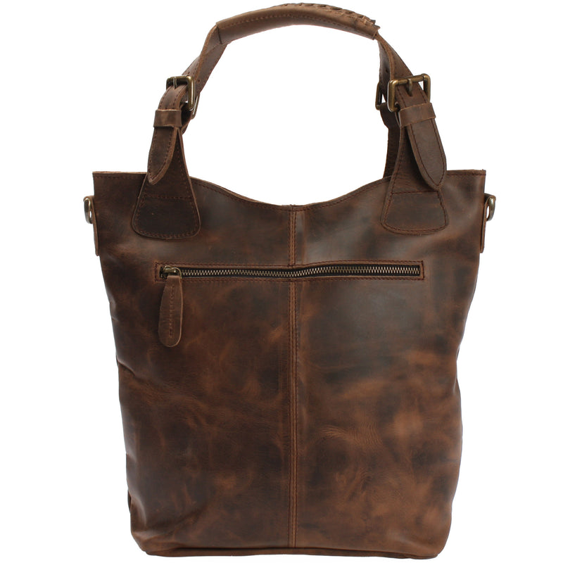 Leconi Umhängetasche Schultertasche Henkeltasche Damentasche Leder schlamm LE0054 Riesige Rabatte