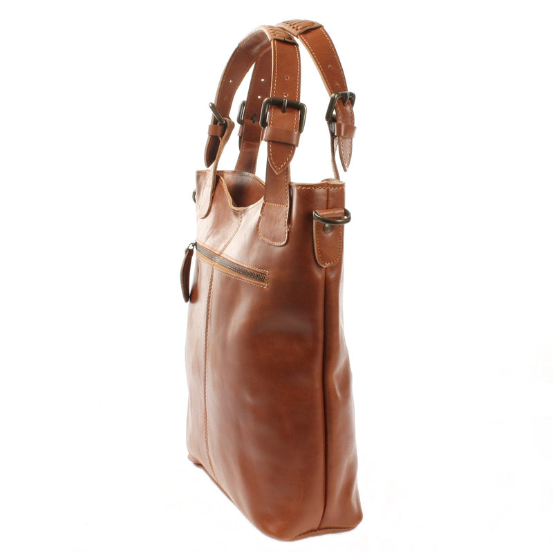 Leconi Umhängetasche Schultertasche Henkeltasche Damentasche Leder cognac LE0054 50% Rabatt mit kostenlosem Versand