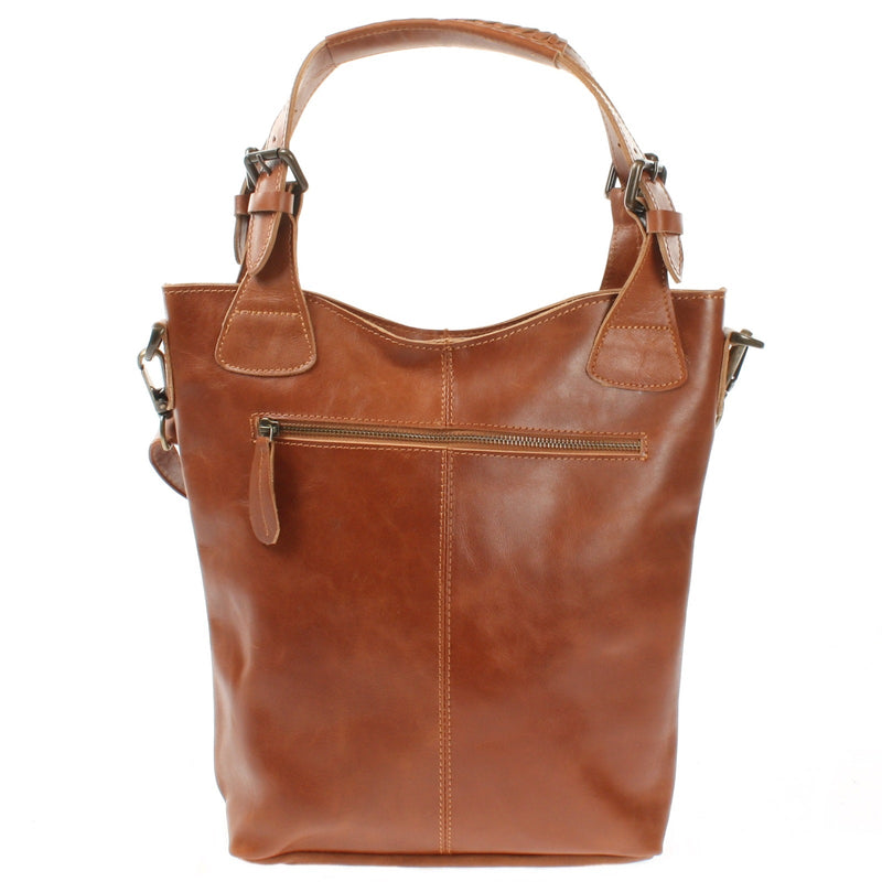 Leconi Umhängetasche Schultertasche Henkeltasche Damentasche Leder cognac LE0054 50% Rabatt mit kostenlosem Versand