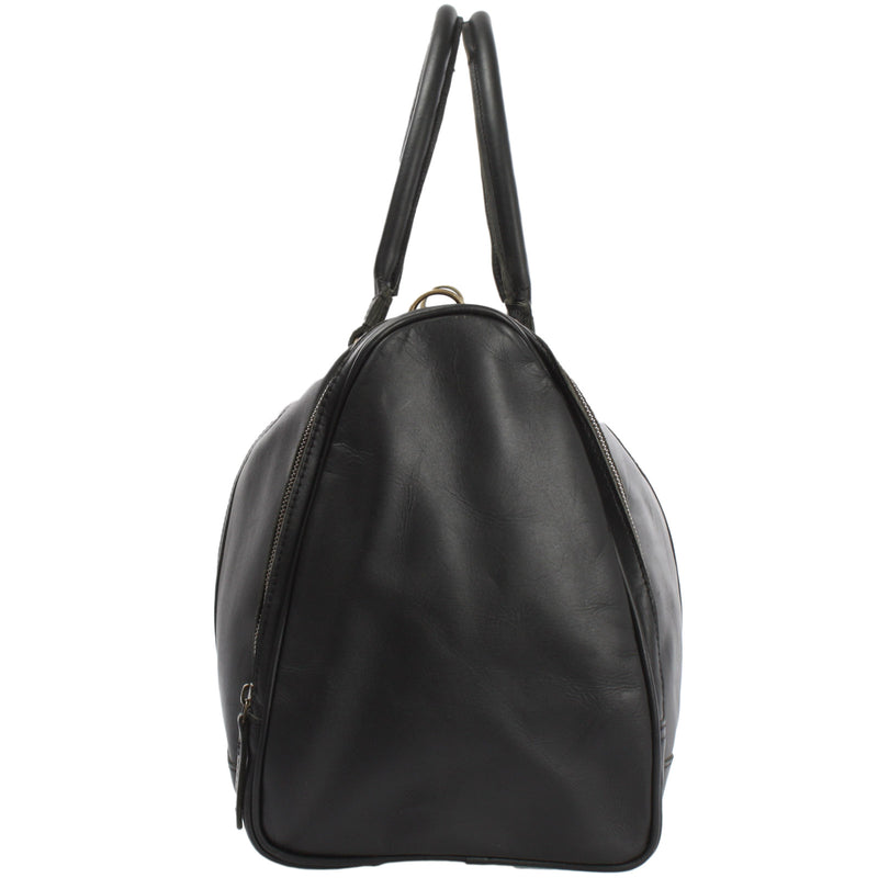 Leconi Reisetasche Weekender Sporttasche Ledertasche Damen Herren Leder schwarz LE2017 Kostenloser Versand international