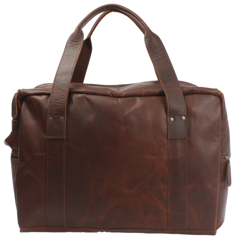 Leconi Weekender Sporttasche Reisetasche Ledertasche Damen Herren Leder braun LE2014 50% Rabatt für begrenzte Zeit