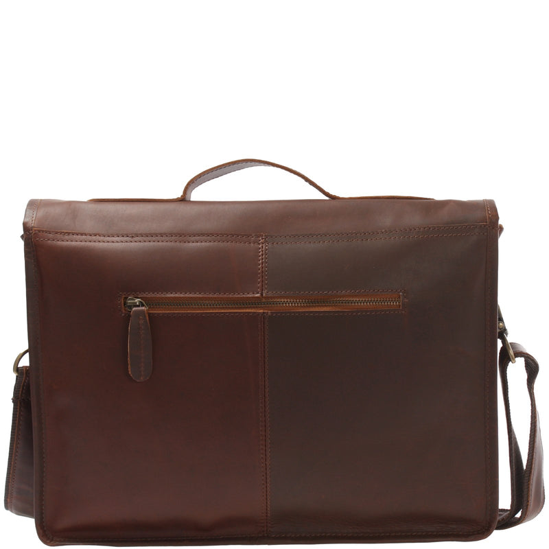 Leconi Aktentasche Businesstasche Messenger Bag Vintage Leder braun LE3009 Günstig kaufen