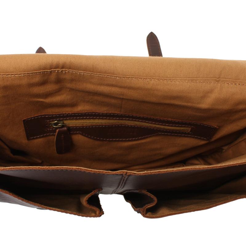 Leconi Aktentasche Businesstasche Messenger Bag Vintage Leder braun LE3009 Günstig kaufen