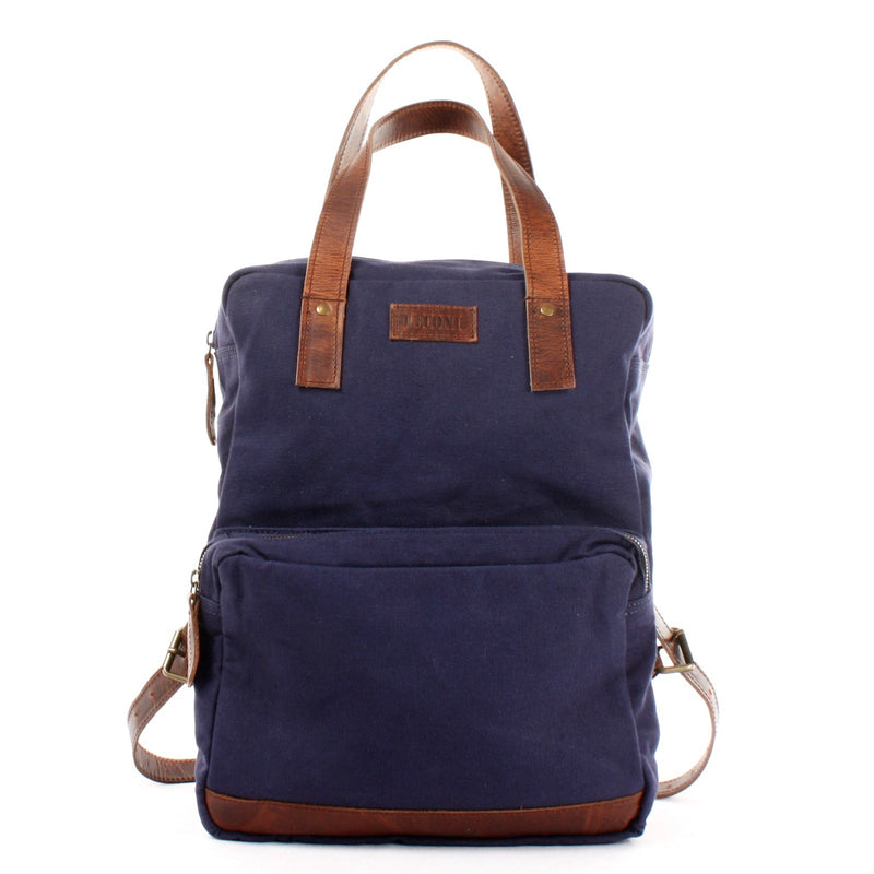 Leconi Canvasrucksack Freizeitrucksack Damen Herren DIN A4 Canvas navy LE1019