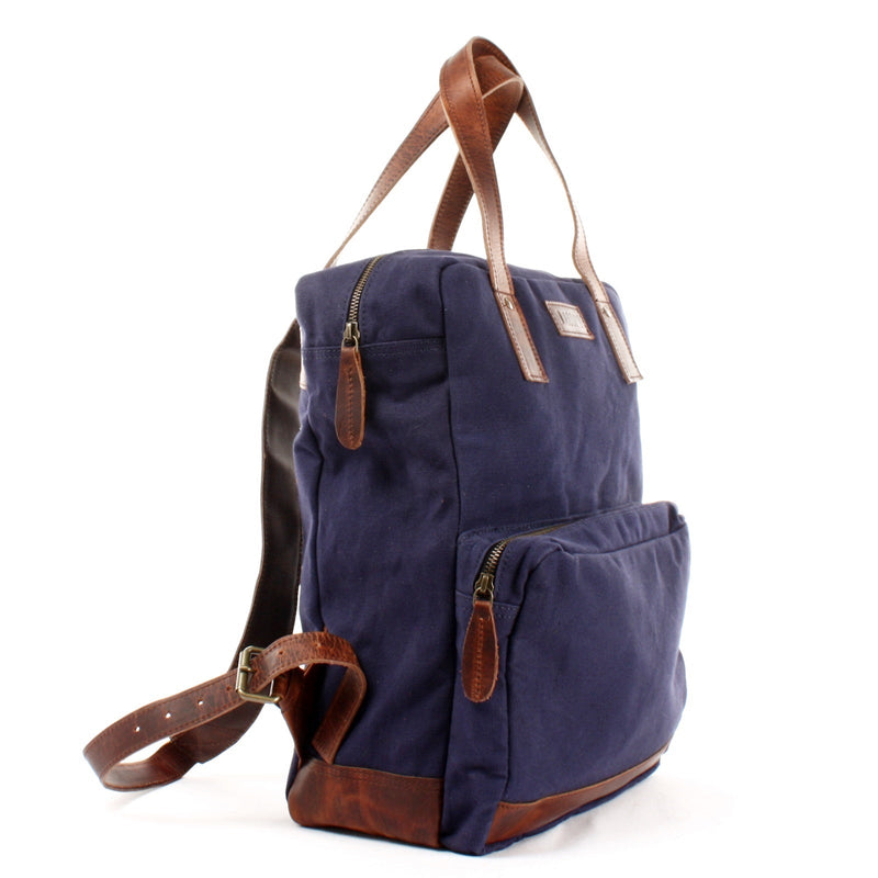 Leconi Canvasrucksack Freizeitrucksack Damen Herren DIN A4 Canvas navy LE1019 Vatertagsangebot