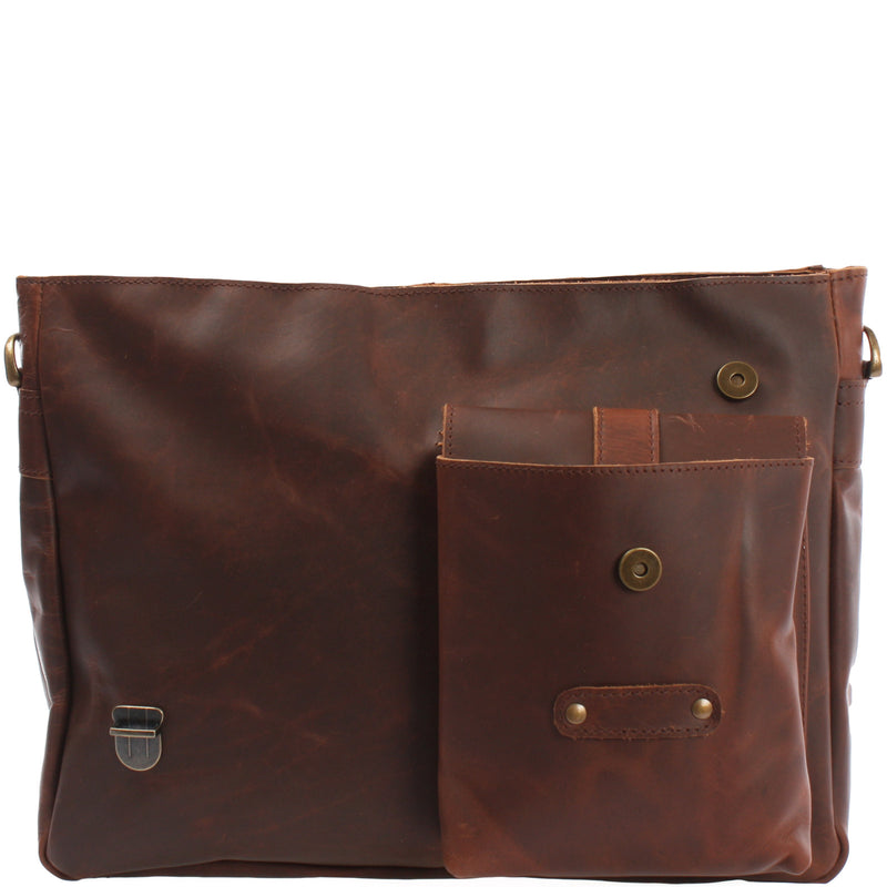 Leconi Messenger Bag Collegetasche DIN A4 Kuriertasche Leder braun LE3032 Zeitlich begrenztes Angebot