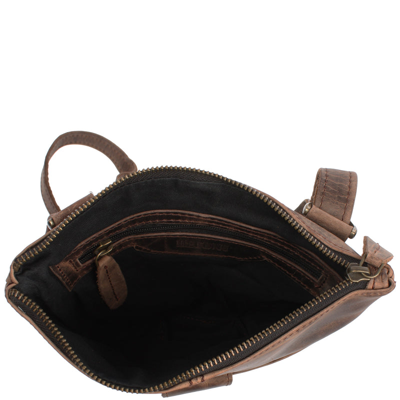 Leconi kleine Umhängetasche Damentasche Herrentasche Ledertasche schlamm LE3060 Wochenangebot