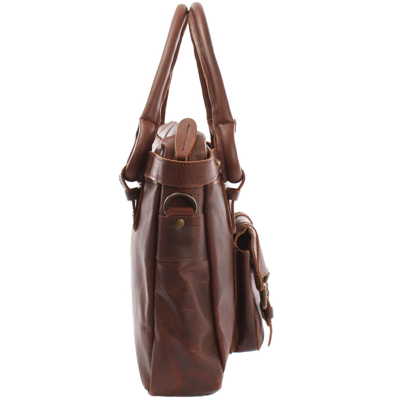 Leconi Schultertasche Henkeltasche Damentasche Handtasche Leder braun LE0050 Angebote