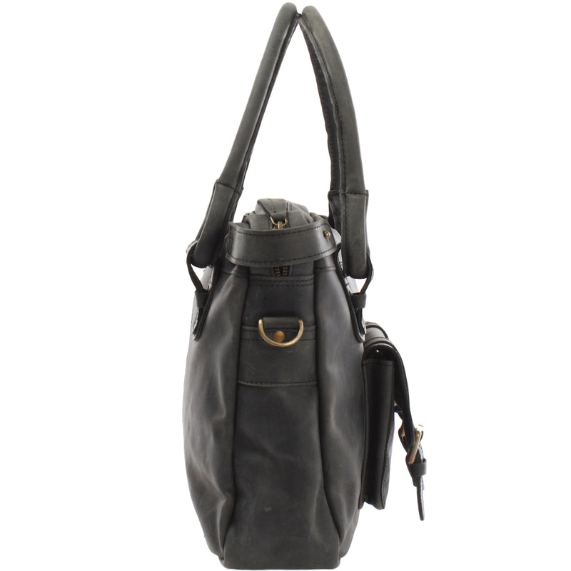 Leconi Schultertasche Henkeltasche Damentasche Handtasche Leder grau LE0050 Hotsell