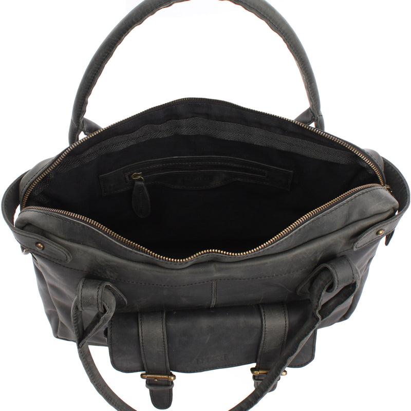 Leconi Schultertasche Henkeltasche Damentasche Handtasche Leder grau LE0050 Hotsell