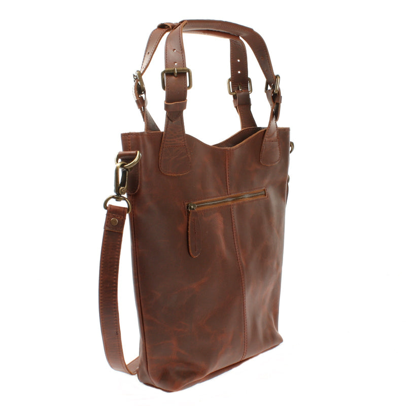Leconi Umhängetasche Schultertasche Henkeltasche Damentasche Leder braun LE0054 Limitierter Zeitrabatt