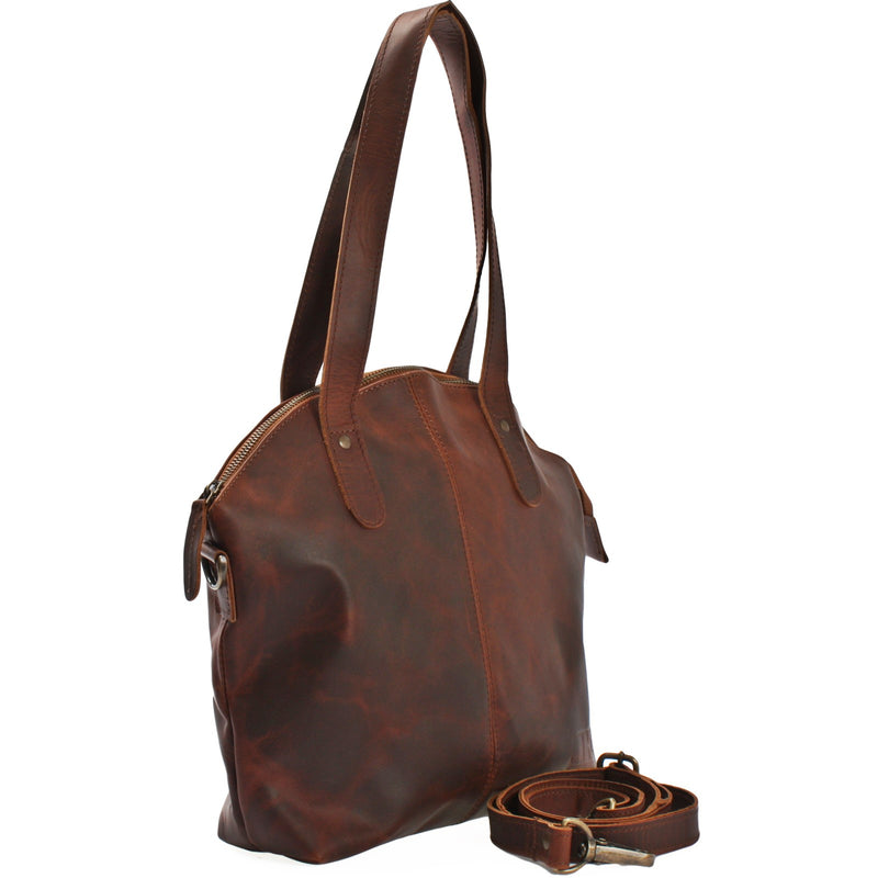 Leconi Shopper Schultertasche Damen Handtasche Ledertasche Henkeltasche Leder braun LE0060 Blitzangebot