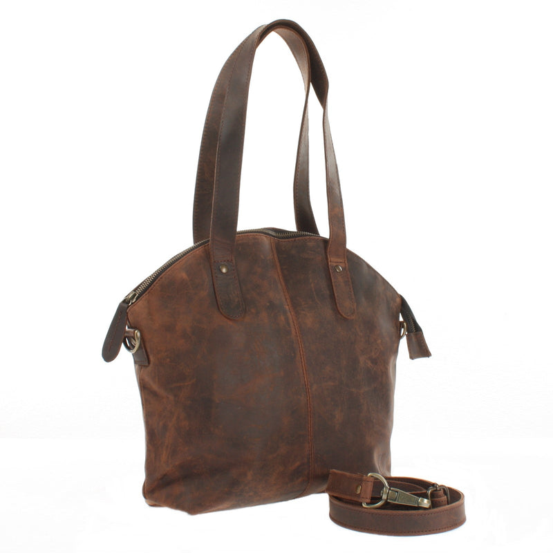 Leconi Shopper Schultertasche Damen Handtasche Ledertasche Henkeltasche Leder schlamm LE0060 Bis zu 60% Rabatt