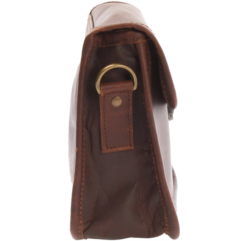 Leconi kleine Schultertasche Ledertasche Damentasche Leder braun LE3041 Sonderangebot der Fabrik