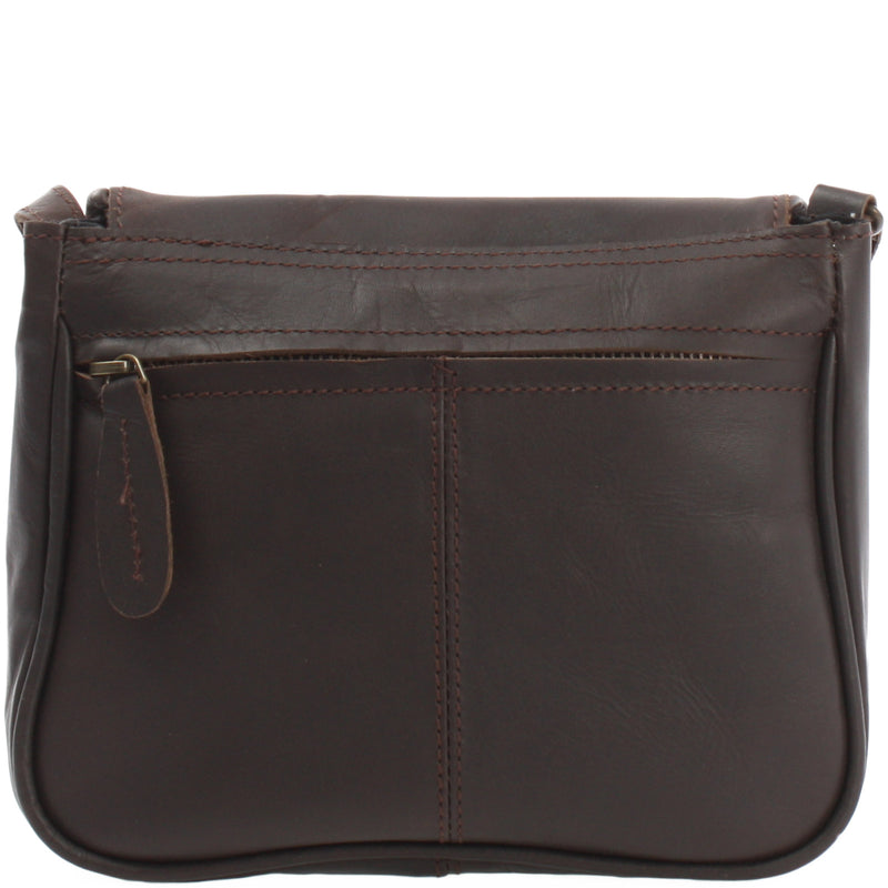 Leconi kleine Umhängetasche Ledertasche Leder dunkelbraun LE3047 Super Rabatt