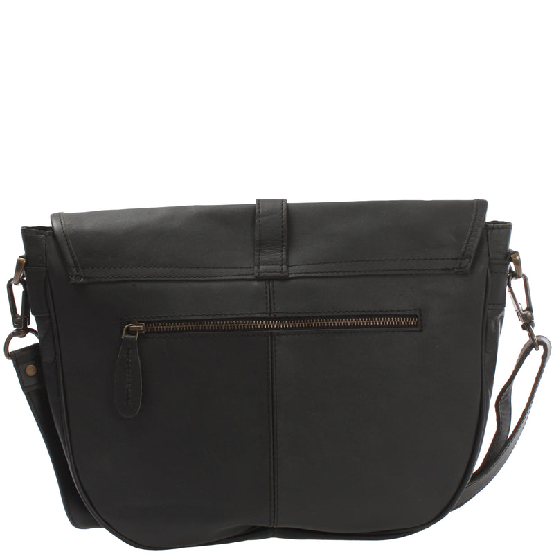 Leconi Umhängetasche Damen Schultertasche Damentasche Handtasche Leder schwarz LE3053 Begrenzt auf 3 Tage