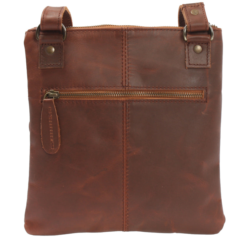 Leconi kleine Umhängetasche Damentasche Herrentasche Ledertasche braun LE3060 Black Friday Preise