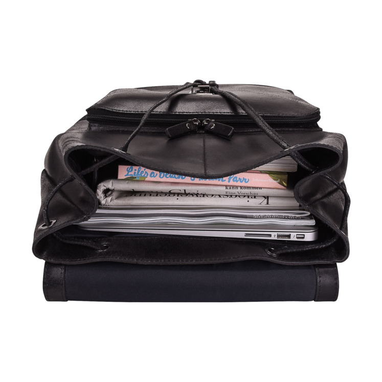 Leonhard Heyden Dakota Rucksack Schwarz Valentinstagsangebot