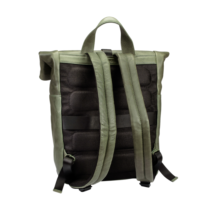 Leonhard Heyden Den Haag Rucksack Rolltop Oliv 50% Rabatt mit kostenlosem Versand