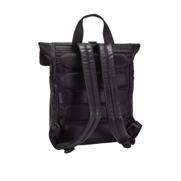 Leonhard Heyden Den Haag Rucksack Rolltop Schwarz Clearance-Verkauf