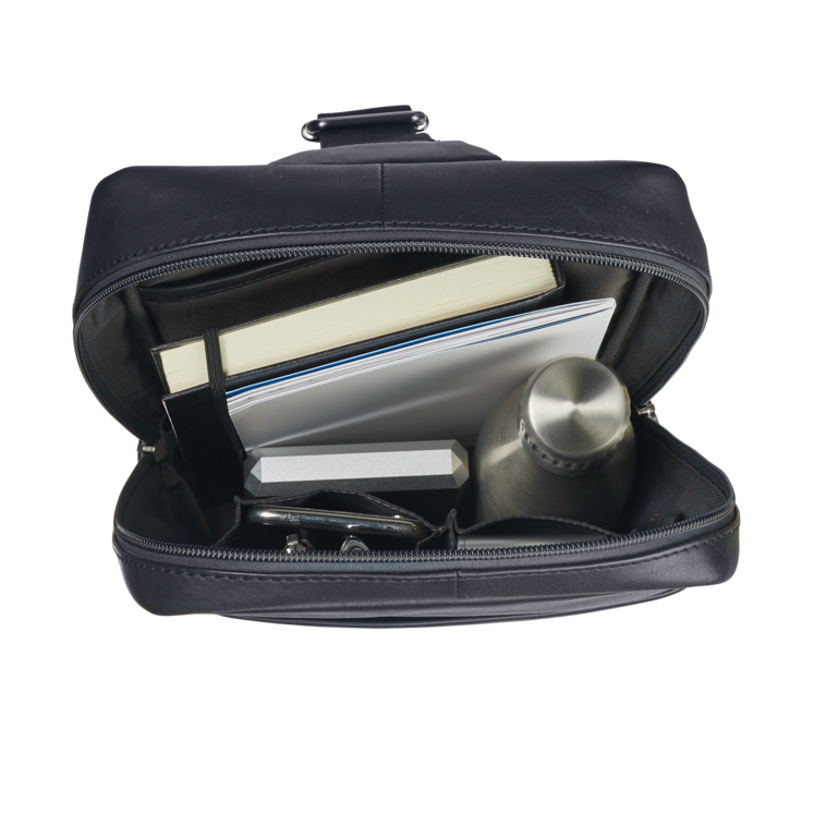 Leonhard Heyden Hamburg Crossbag Schwarz Sonderangebot