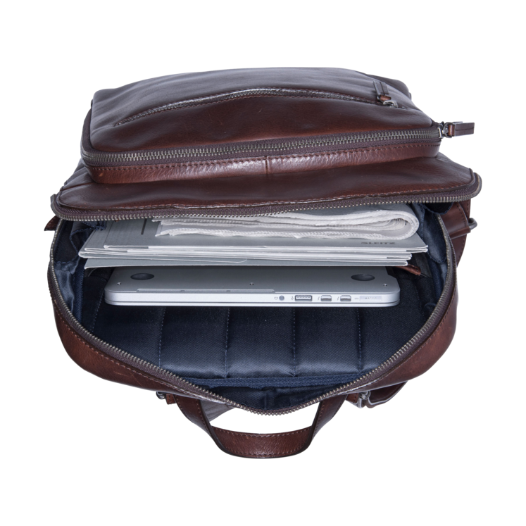 Leonhard Heyden Roma Business-Rucksack Braun Sonderangebote