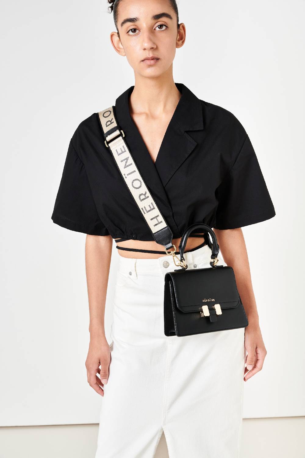 Maison Héroïne BI-COLOR LOGO SHOULDER STRAP Saisonale Angebote