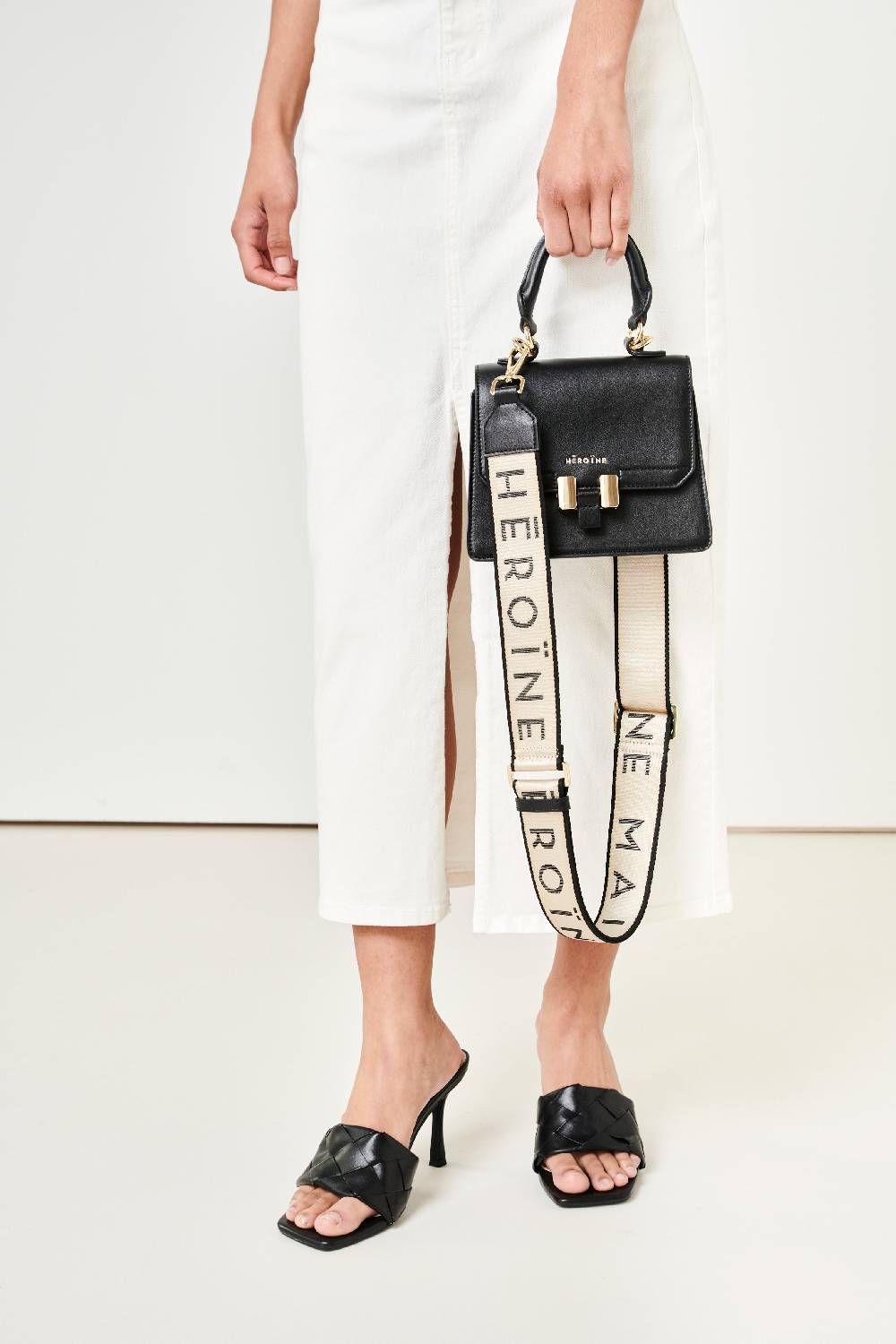 Maison Héroïne BI-COLOR LOGO SHOULDER STRAP Saisonale Angebote