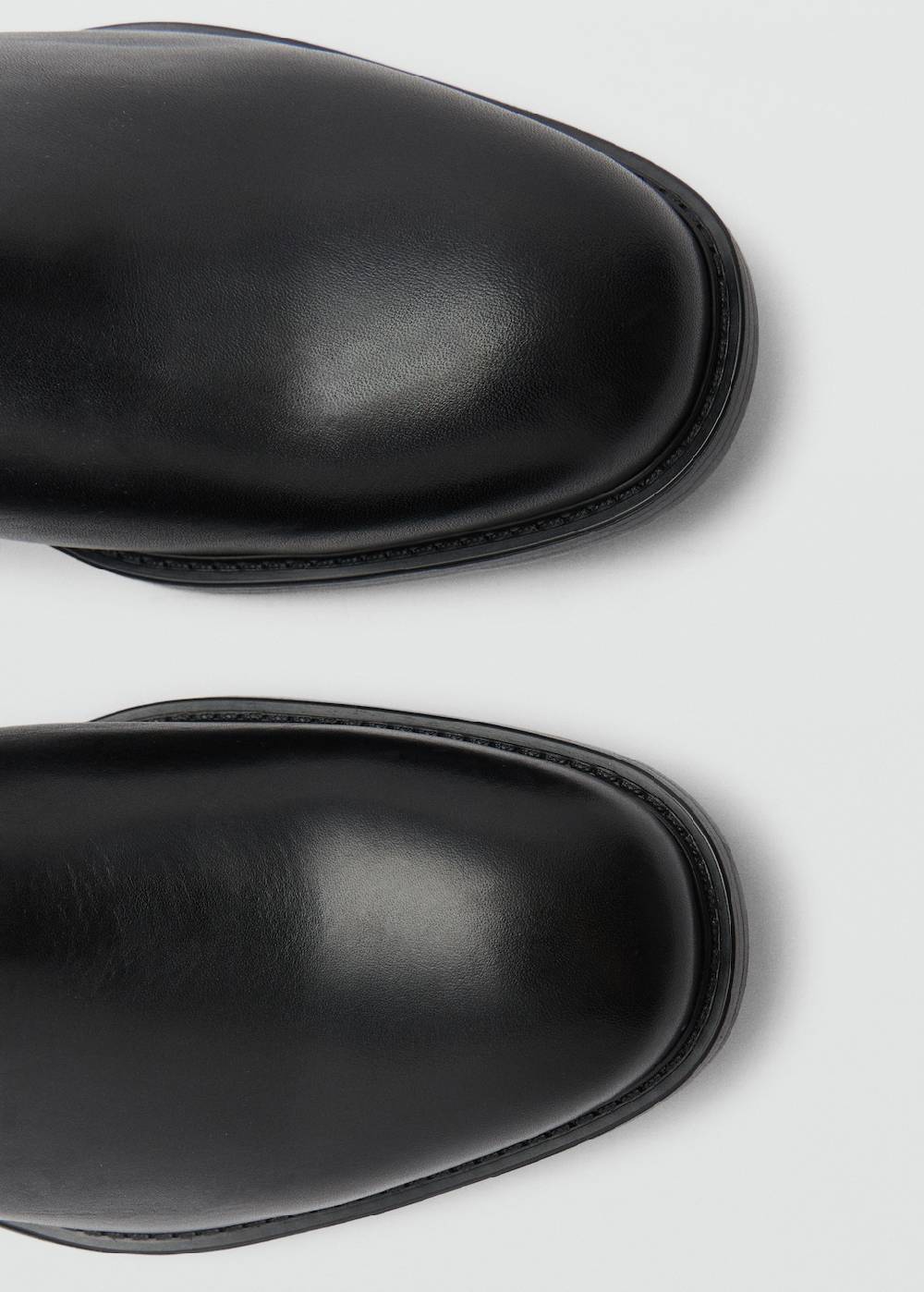 ﻿Mango Chelsea Boots aus poliertem Leder Limitierter Zeitrabatt