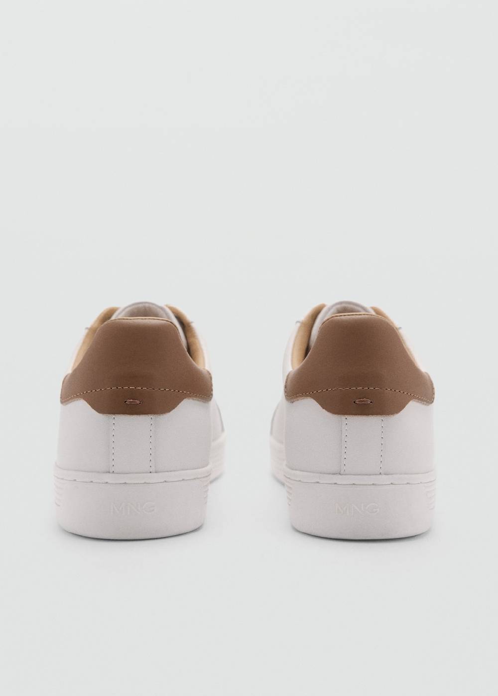 Mango Ledersneakers mit Kontrasteinsatz Versandkostenfrei