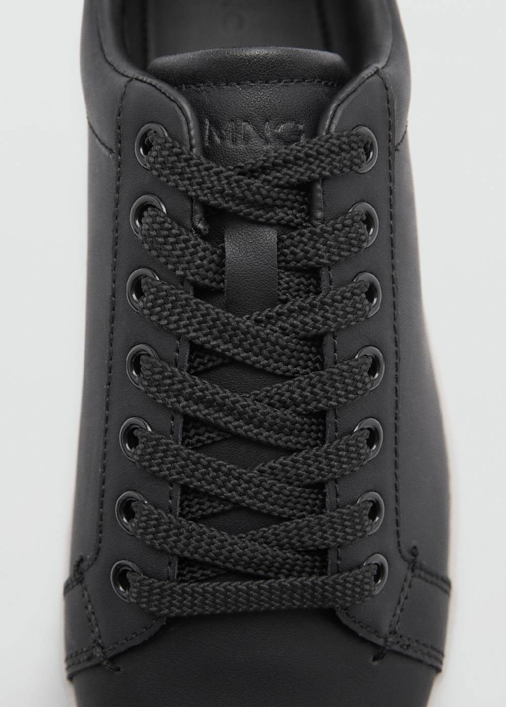 Mango Ledersneakers mit Kontrastsohle Lagerräumung