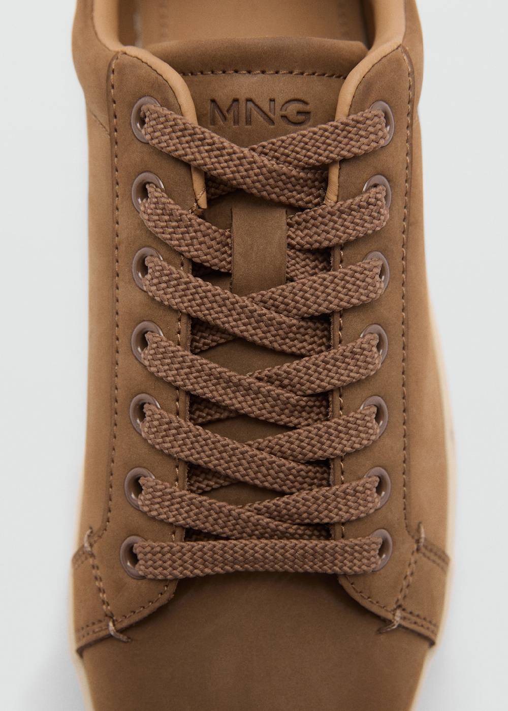 Mango Wildleder-Sneaker mit Schnürsenkeln Räumungsverkauf