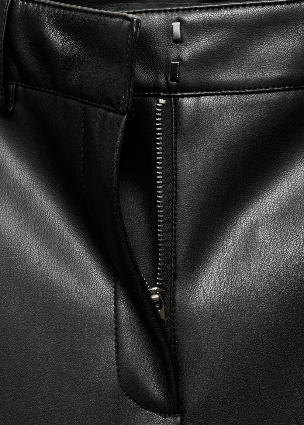 Mango Wideleg-Hose mit Leder-Effekt Sonderangebote
