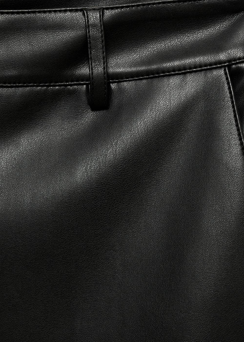 Mango Wideleg-Hose mit Leder-Effekt Sonderangebote