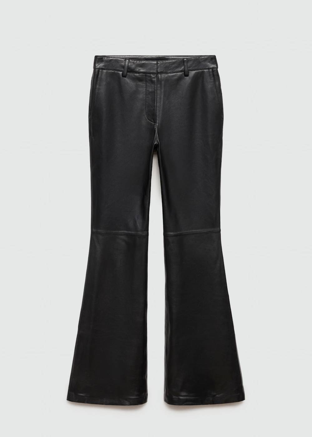 Mango Flared Hose aus Leder Letzte 3 Tage