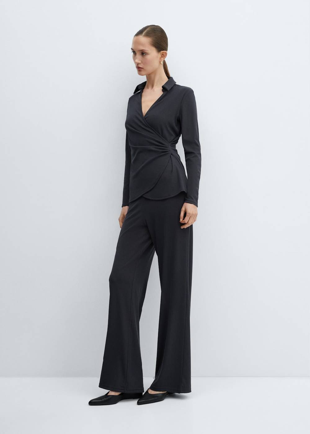 Mango Wideleg-Hose mit Stretchbund 50% Rabatt mit kostenlosem Versand