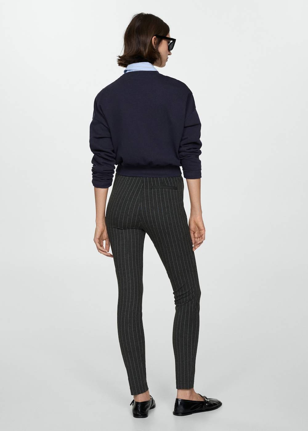 Mango Gestreifte Leggings mit hoher Bundhöhe Fabrikladen