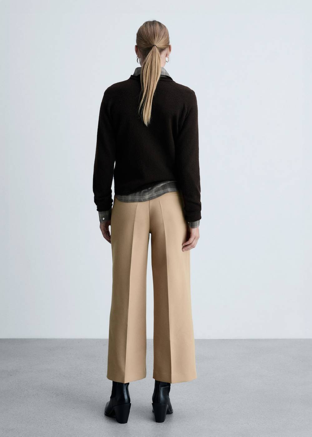 Mango Wideleg-Bundfaltenhose Speichern exportieren