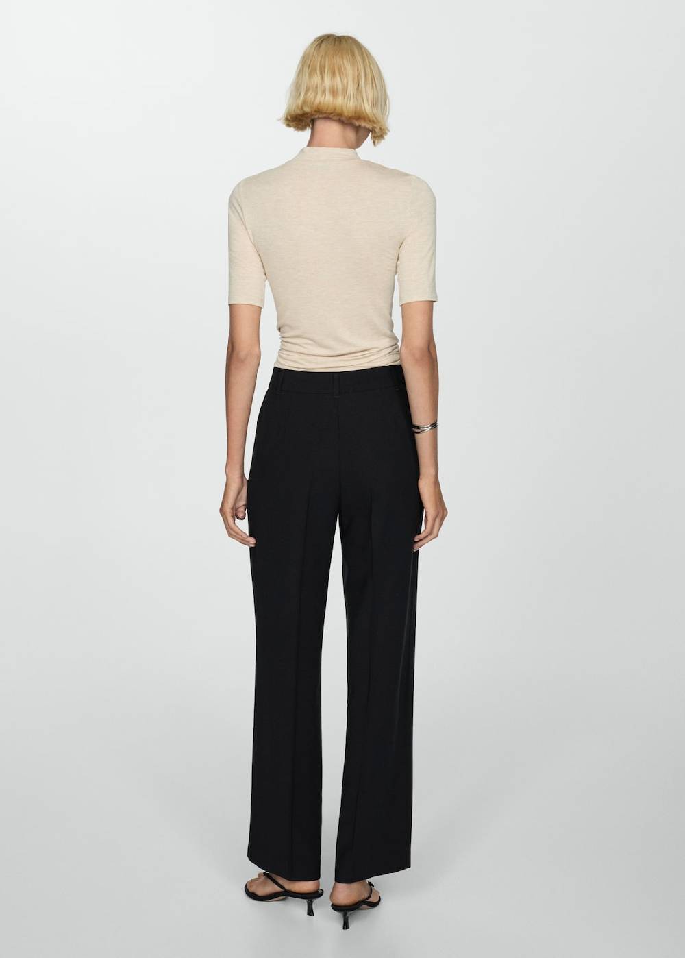Mango Wideleg-Bundfaltenhose Outlet