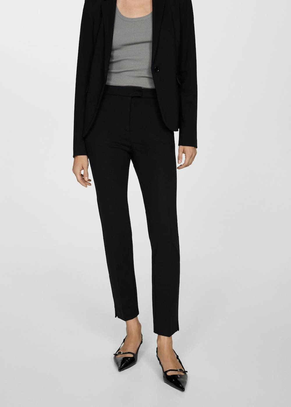 Mango Gerade Hose aus Romanit-Jersey