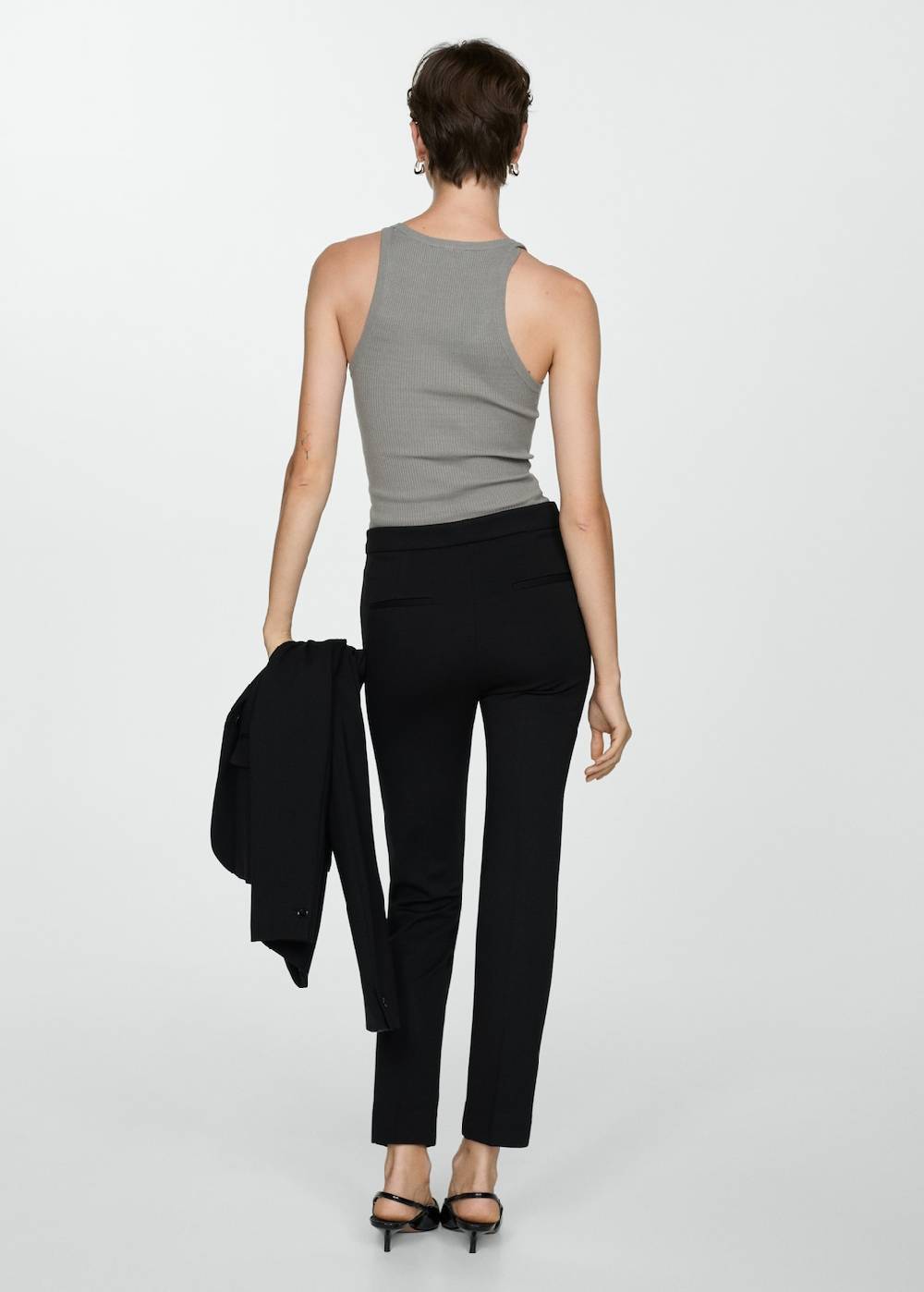 Mango Gerade Hose aus Romanit-Jersey Auslauf