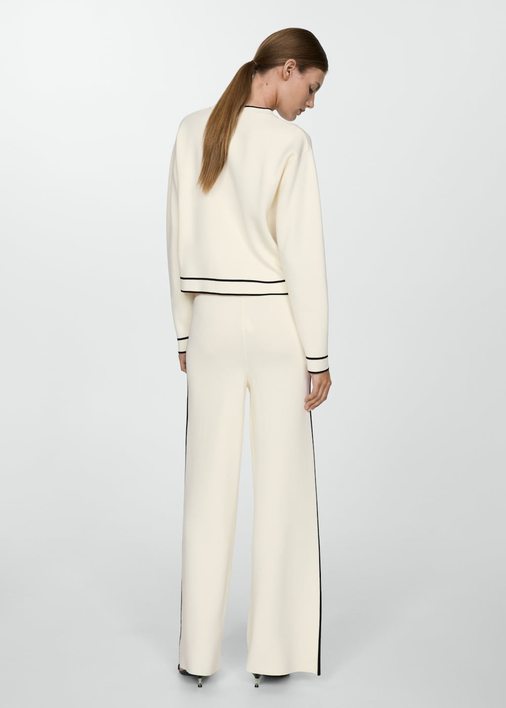 Mango Strickhose mit kontrastierenden Seitenstreifen Fabrik Onlineshop