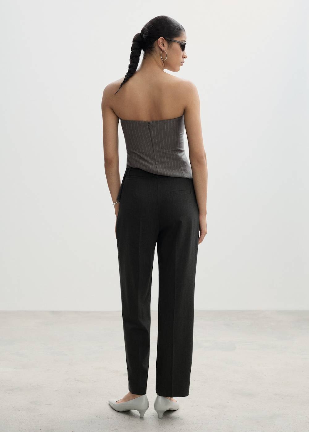Mango Gerade Bundfaltenhose Rabatt