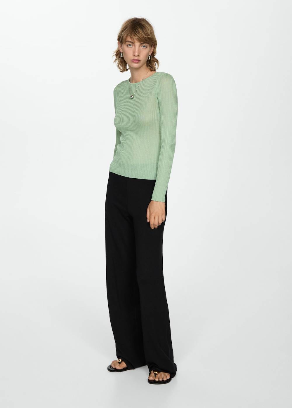 Mango Wideleg-Strickhose Black Friday