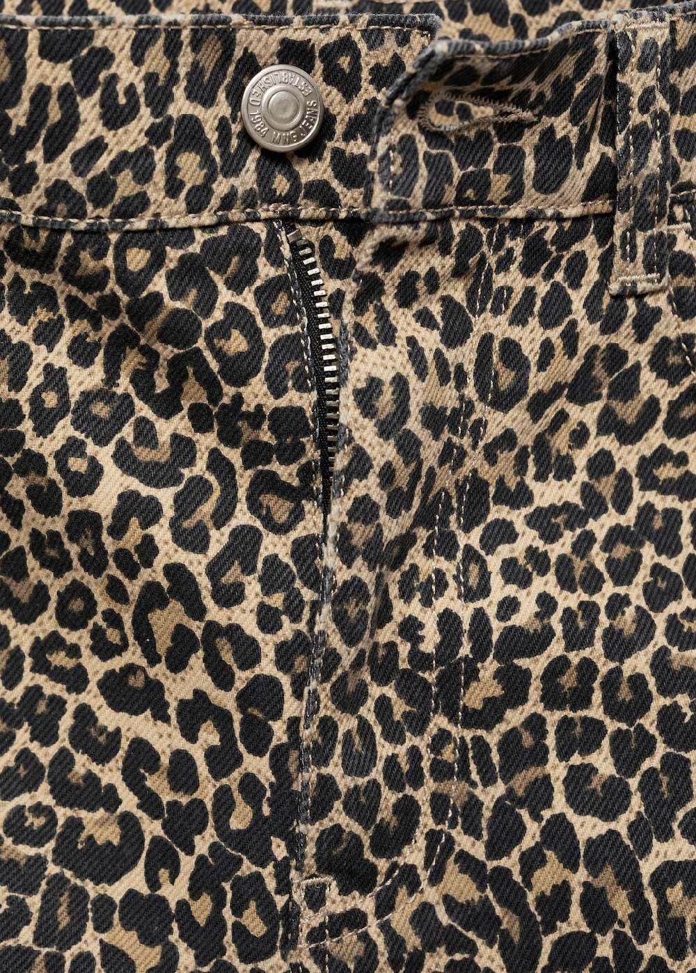 Mango Gerade Shorts mit Leopardenmuster Osterangebot