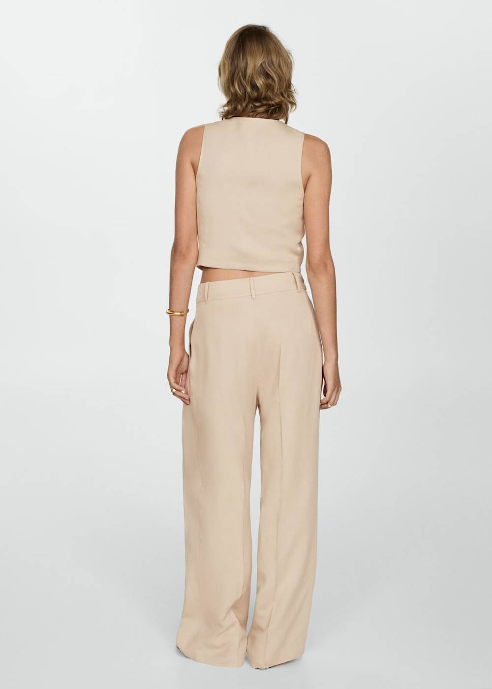 Mango Wideleg-Hose aus Lyocell Vatertagsangebot