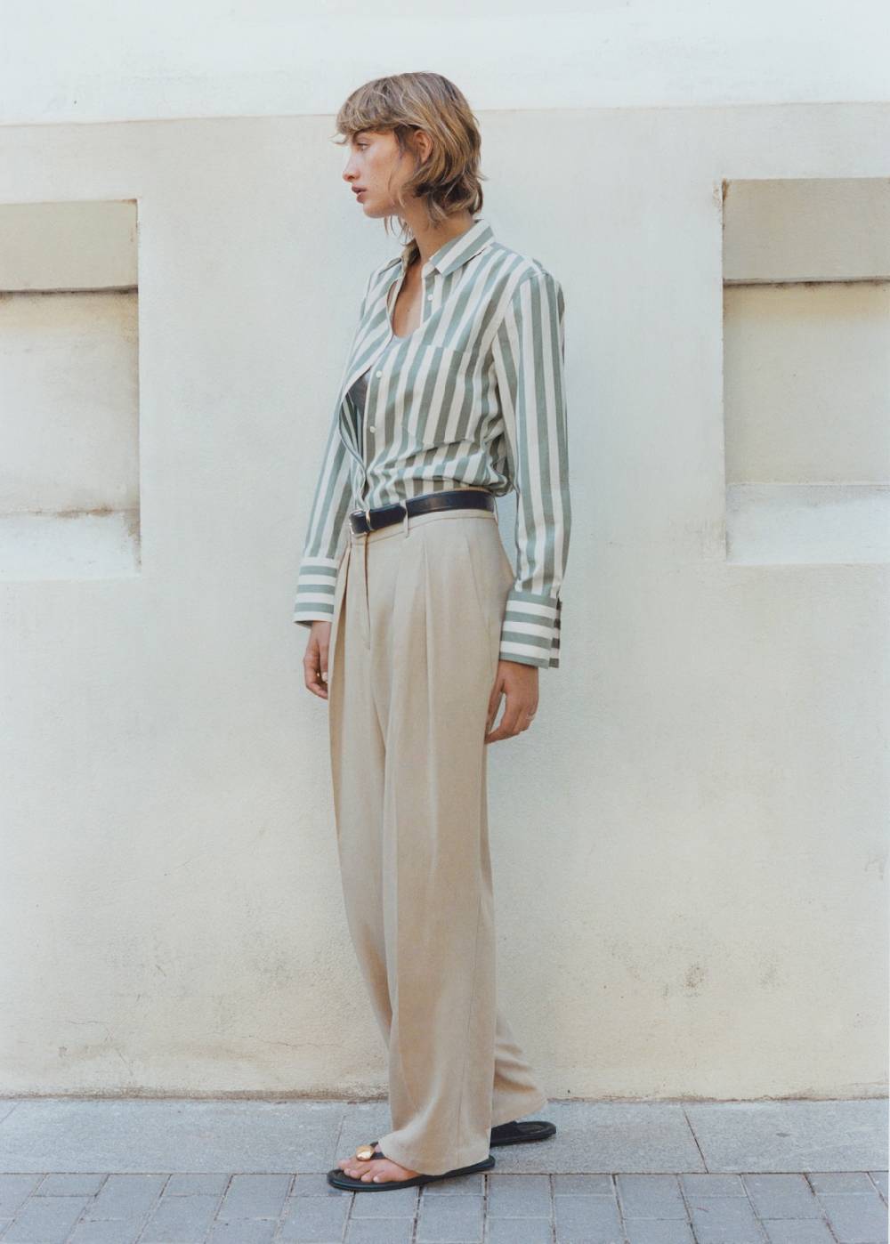 Mango Wideleg-Hose aus Lyocell Vatertagsangebot